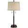 Possini Euro 34 3/4" Bronze Stick Table Lamp with USB Workstation Base