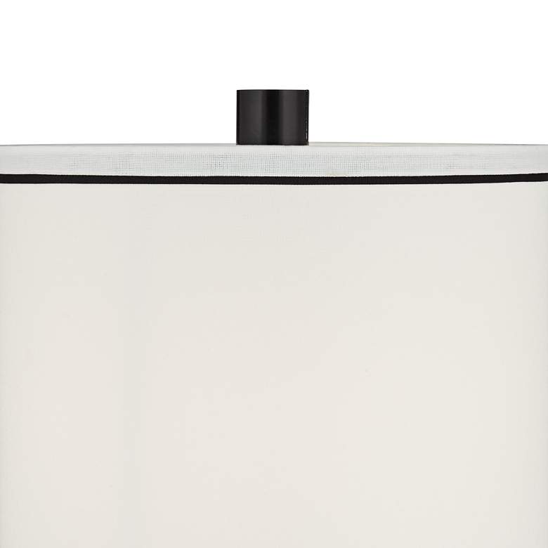 Image 3 Possini Euro 35 3/4" White Black Modern Geometric Buffet Table Lamp more views