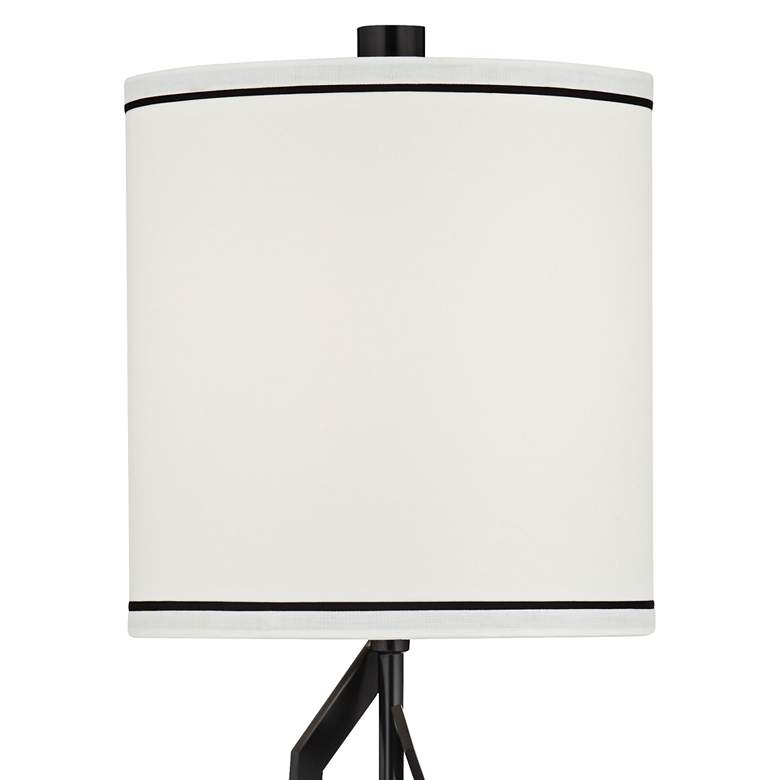 Image 4 Possini Euro 35 3/4" White Black Modern Geometric Buffet Table Lamp more views