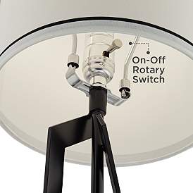 Image5 of Possini Euro 35 3/4" White Black Modern Geometric Buffet Table Lamp more views