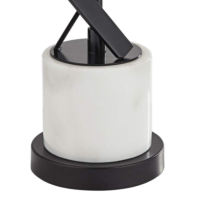 Image 7 Possini Euro 35 3/4" White Black Modern Geometric Buffet Table Lamp more views