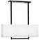 Possini Euro 36 3/4" White Sandstone Linen Shade Linear Island Pendant