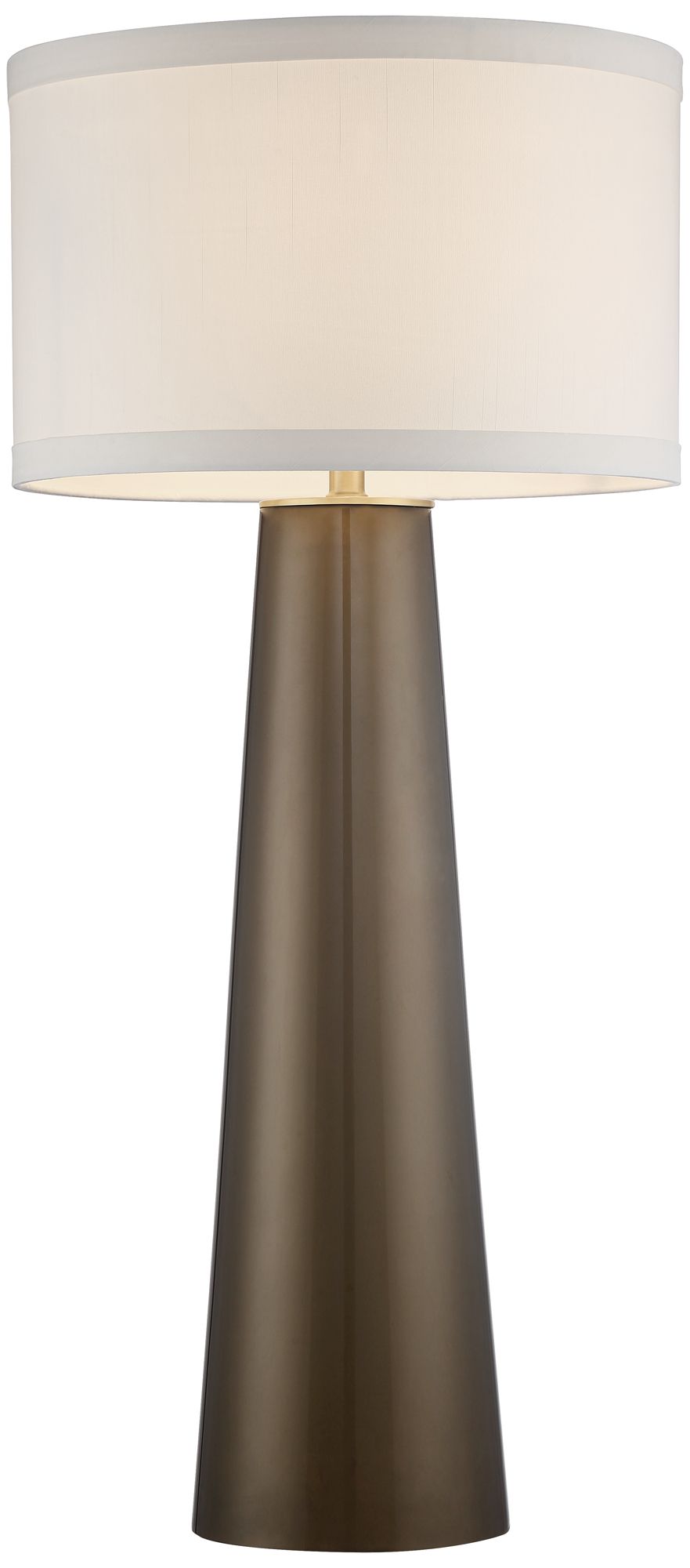 Image 5 Possini Euro 36" High Gold Glass Lamp with Square White Marble Riser more views