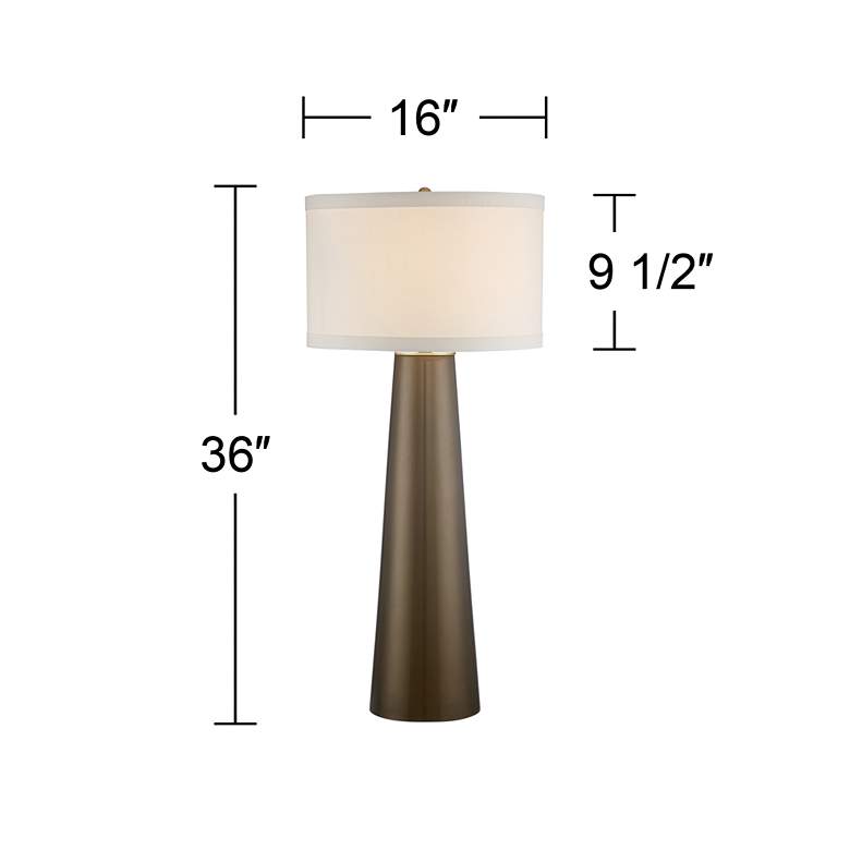 Image 6 Possini Euro 36" High Dark Gold Glass Lamp with Table Top Dimmer more views