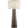 Possini Euro 36" High Gold Glass Lamp with Round Black Marble Riser