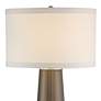 Possini Euro 36" High Gold Glass Lamp with Square White Marble Riser