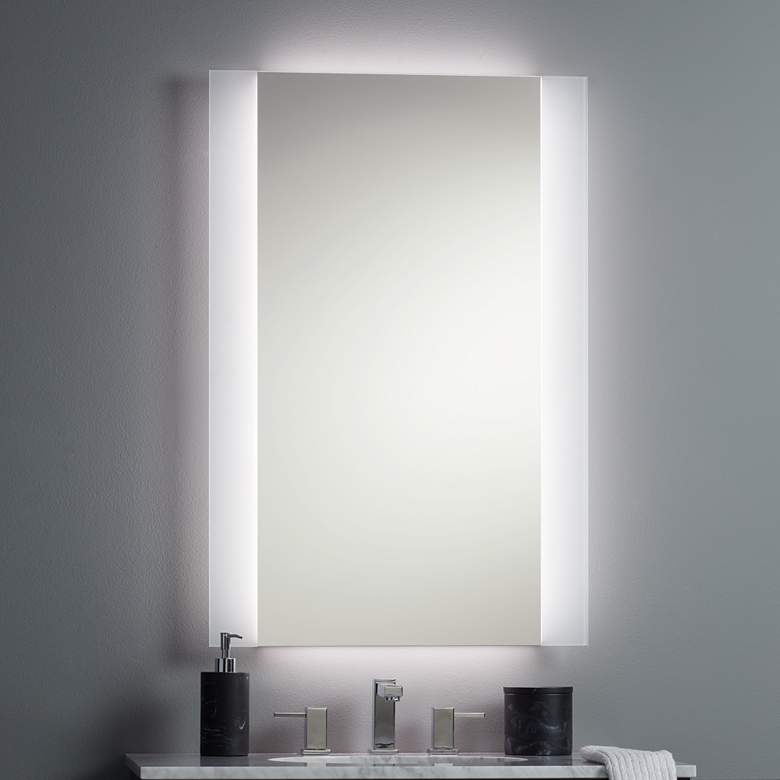 Image 1 Possini Euro 36"x 24" Rectangular LED Light Wall Mirror