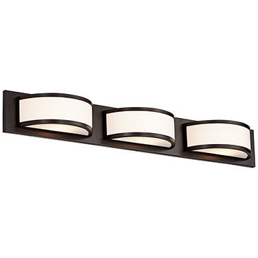 Possini Euro 37" Wide 3-Light Dark Bronze Vanity Bath Light