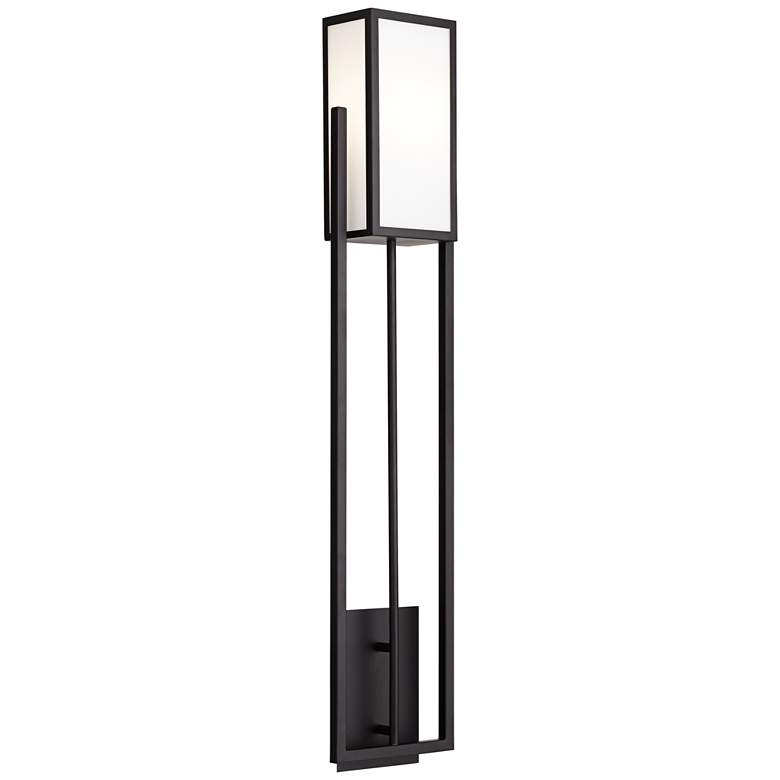 Image 1 Possini Euro 40" High Black and Acrylic Shade Wall Sconce