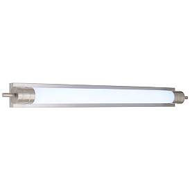 Image1 of Possini Euro 52 1/2" Wide Brushed Nickel White Acrylic LED Bath Light