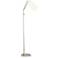 Possini Euro 57" HIgh Satin Nickel and White Modern Floor Lamp