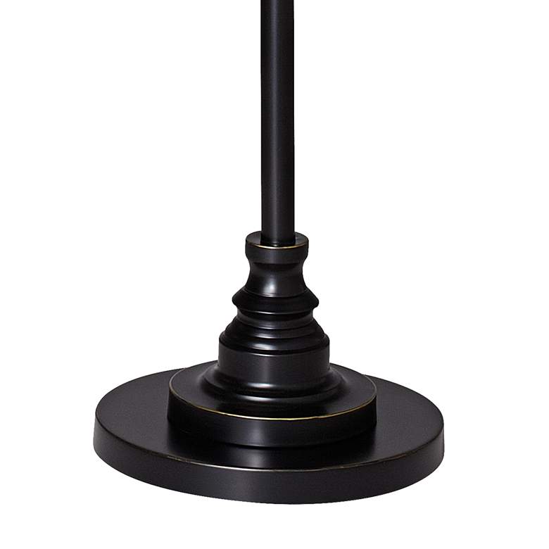 Image 4 Possini Euro 58 inch Cream Faux Silk Shade Black Bronze Floor Lamp more views