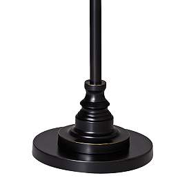 Image4 of Possini Euro 58" High Black Faux Silk Black Bronze Font Floor Lamp more views