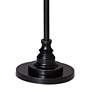 Possini Euro 58" High Black Faux Silk Black Bronze Font Floor Lamp