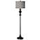 Possini Euro 58" High Gray Shade Black Bronze Font Floor Lamp