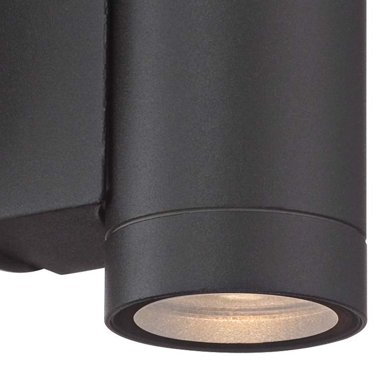 Image 2 Possini Euro 6 1/2 inch High Matte Black Up and Down Wall Light Set of 2 more views