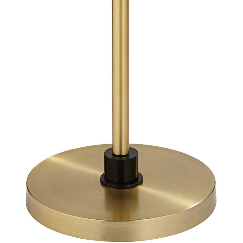 Image 5 Possini Euro 62 1/2" High Downbridge Black and Brass Arc Floor Lamp more views