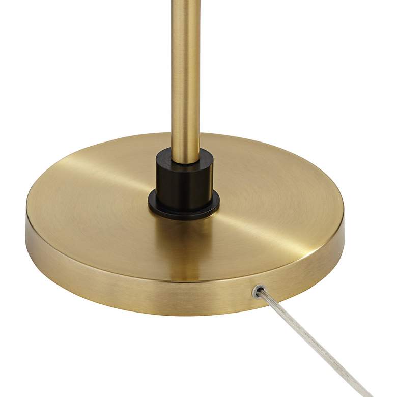 Image 6 Possini Euro 62 1/2" High Downbridge Black and Brass Arc Floor Lamp more views