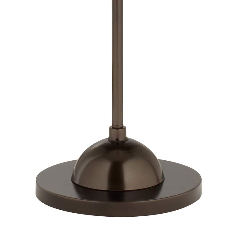 Image 4 Possini Euro 62 inch Black Faux Silk Shade Bronze Club Floor Lamp more views