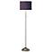 Possini Euro 62" Eggplant Purple Brushed Nickel Pull Chain Floor Lamp