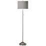 Possini Euro 62" Gray and Brushed Nickel Pull Chain Floor Lamp