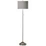 Thumbnail2 of Possini Euro 62" Gray and Brushed Nickel Pull Chain Floor Lamp