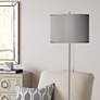 Thumbnail1 of Possini Euro 62" Gray and Brushed Nickel Pull Chain Floor Lamp