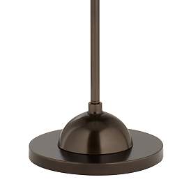 Image4 of Possini Euro 62" High Woven Burlap Modern Bronze Club Floor Lamp more views