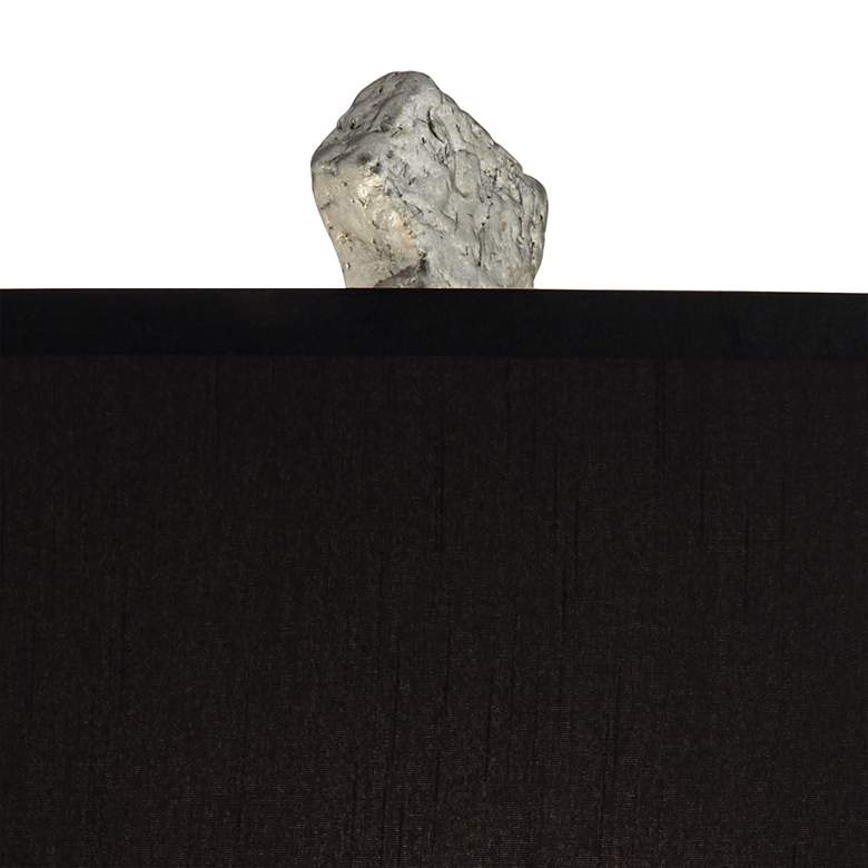 Image 3 Possini Euro 66 3/4" Textured Silver Sculpture Marble Base Floor Lamp more views
