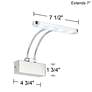 5_Possini Euro 7 1/2" Wide Chrome Direct Wire LED Picture Light more views