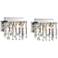Possini Euro 7 3/4" Wide Chrome and Crystal Wall Sconce Set of 2