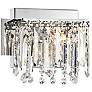 Possini Euro 7 3/4" Wide Chrome and Hanging Crystal Wall Sconce in scene