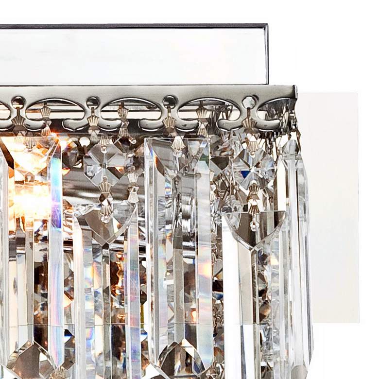 Image 4 Possini Euro 7 3/4 inch Wide Chrome and Hanging Crystal Wall Sconce more views