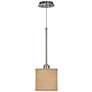 2_Possini Euro 7" Wide Woven Burlap Drum Mini Pendant Light
