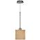Possini Euro 7" Wide Woven Burlap Drum Mini Pendant Light
