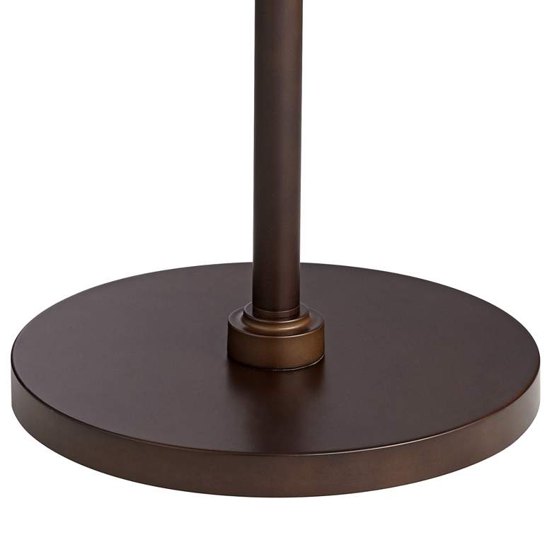 Image 5 Possini Euro 71 1/2 inch Black Faux Silk and Bronze Modern Arc Floor Lamp more views