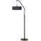 Possini Euro 71 1/2" Eggplant Purple Bronze Downbridge Arc Floor Lamp