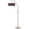 Possini Euro 71 1/2" Eggplant Purple Faux Silk Modern Arc Floor Lamp