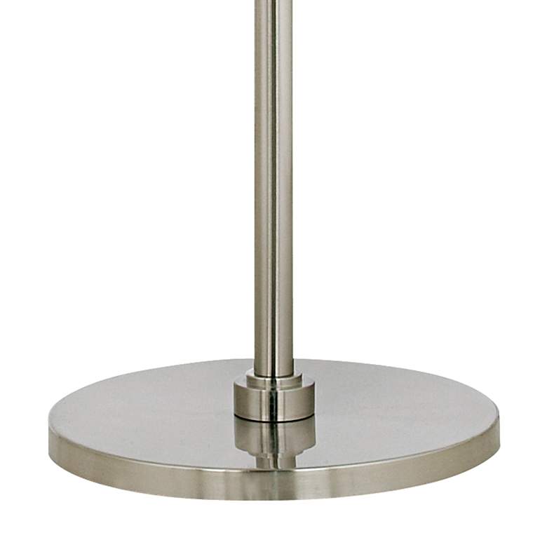Image 4 Possini Euro 71 1/2 inch Nickel and Gray Faux Silk Modern Arc Floor Lamp more views