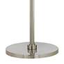 Possini Euro 71 1/2" Nickel and Woven Burlap Modern Arc Floor Lamp