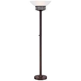 Image3 of Possini Euro 72 1/2" Deco Light Blaster 4-Light Torchiere Floor Lamp