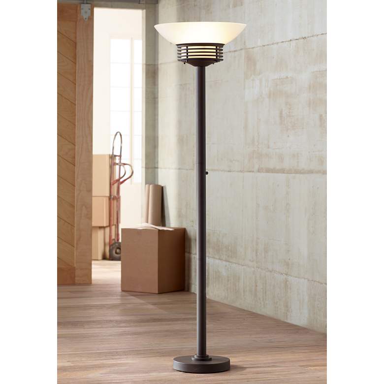 Image 2 Possini Euro 72 1/2" Deco Light Blaster 4-Light Torchiere Floor Lamp