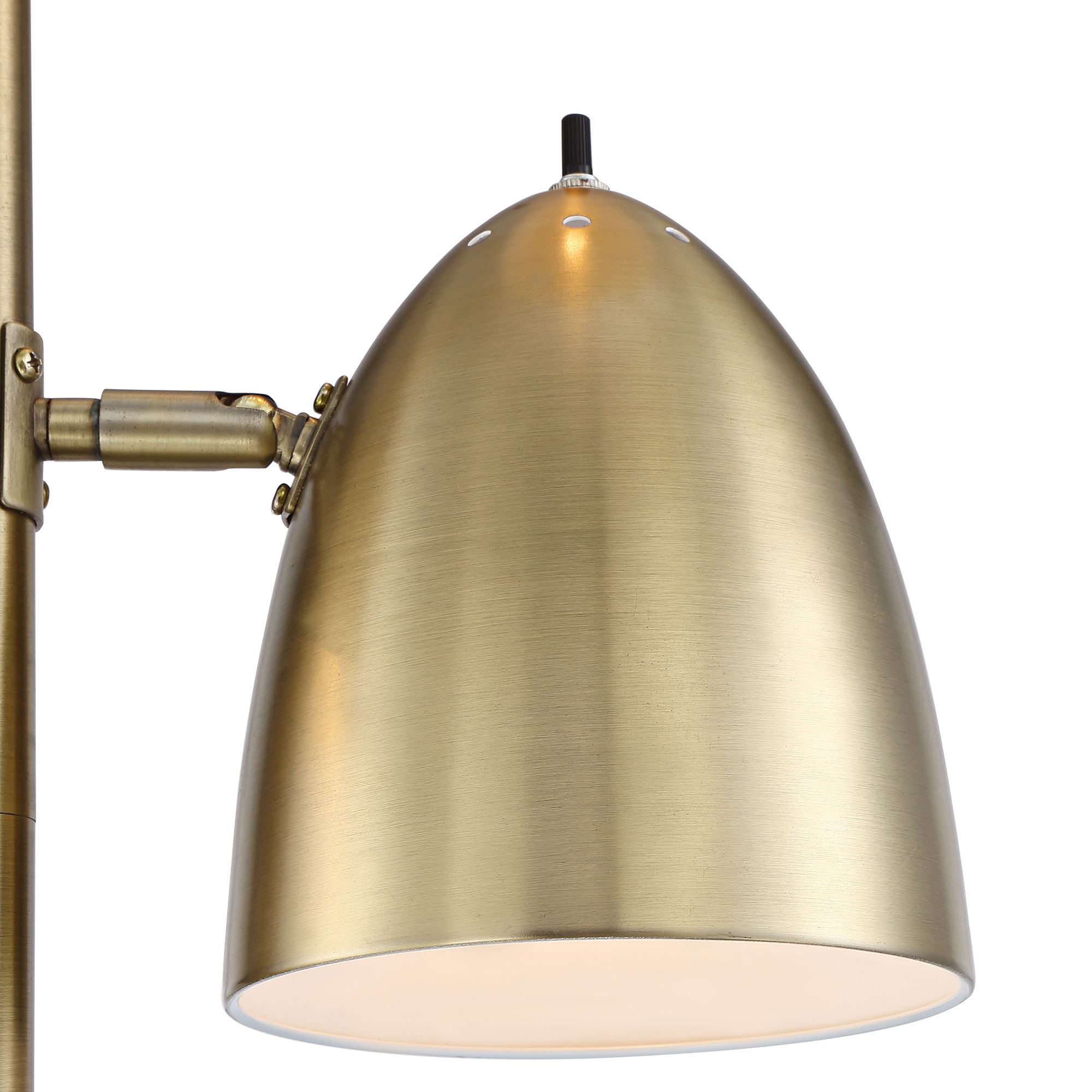 Image 4 Possini Euro Aaron 64" Brass 3-Light Modern Floor Lamps Set of 2 more views