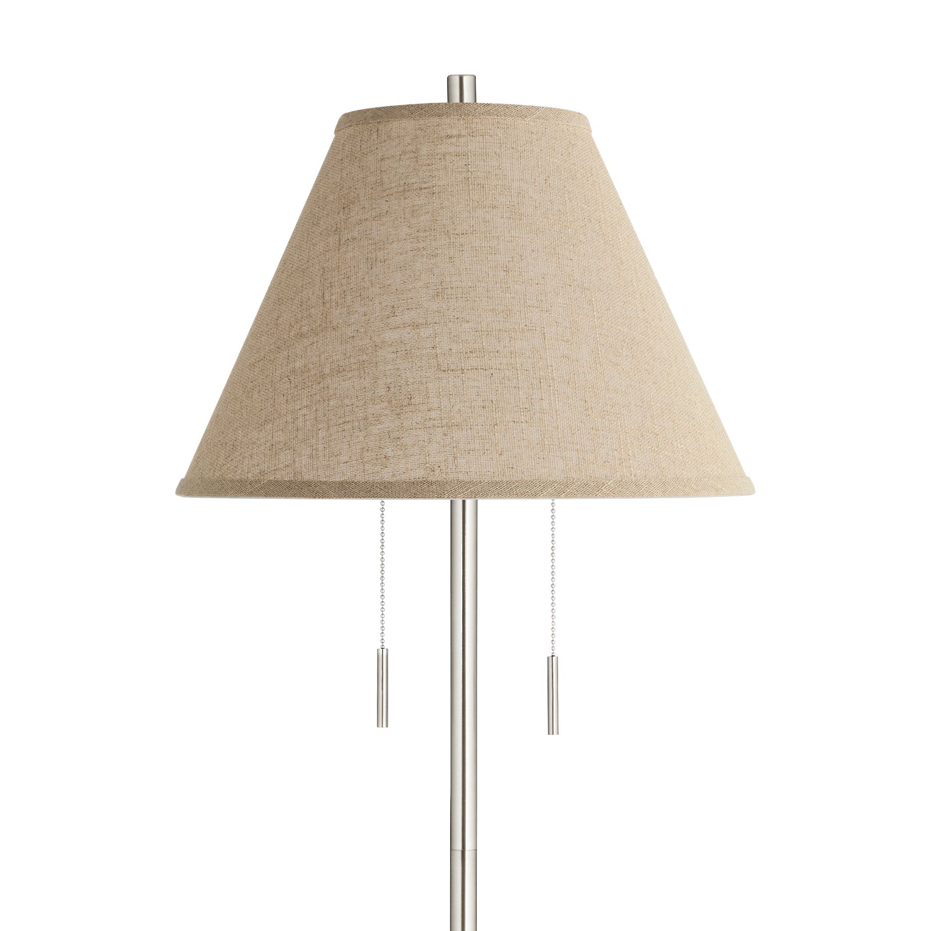 Image 2 Possini Euro Abba 66" Fine Burlap Empire Twin Pull Chain Floor Lamp more views