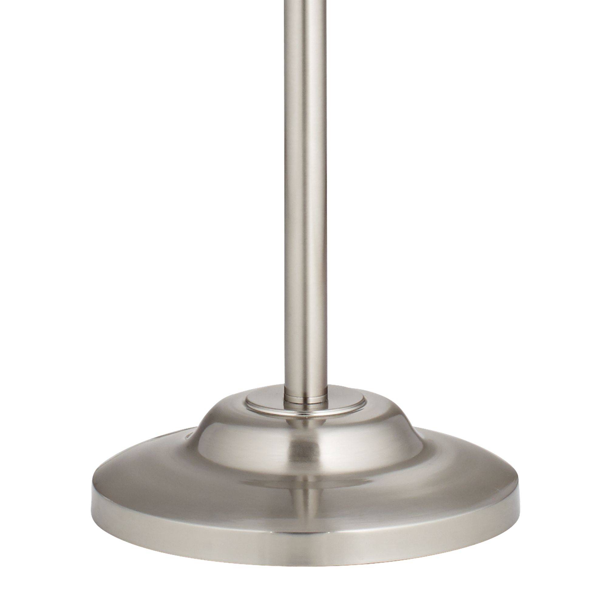 Image 4 Possini Euro Abba 66" Gray Silk and Nickel Pull Chain Floor Lamp more views
