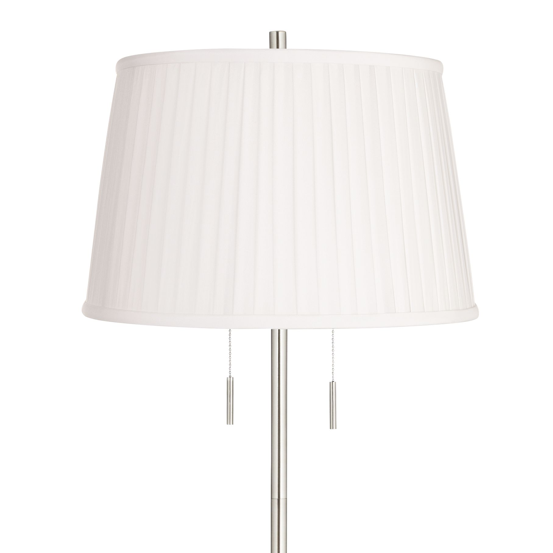 Image 2 Possini Euro Abba 66" High Classic White Pleated Shade Floor Lamp more views