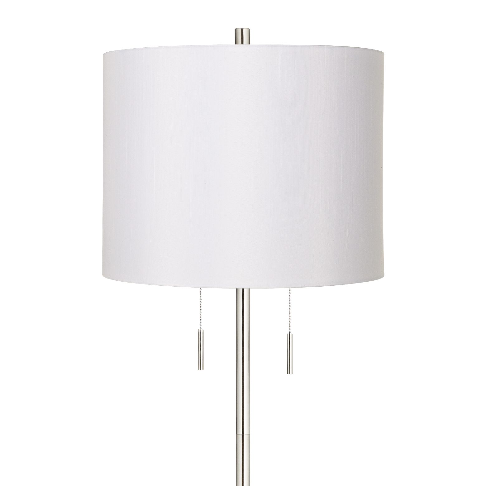 Image 3 Possini Euro Abba 66" High White Ivory Twin Pull Chain Floor Lamp more views