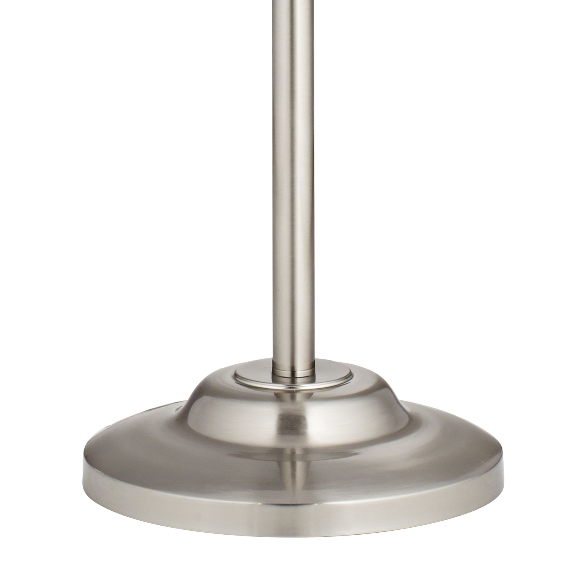 Image 3 Possini Euro Abba 66" Platinum Gray Shade Twin Pull Chain Floor Lamp more views
