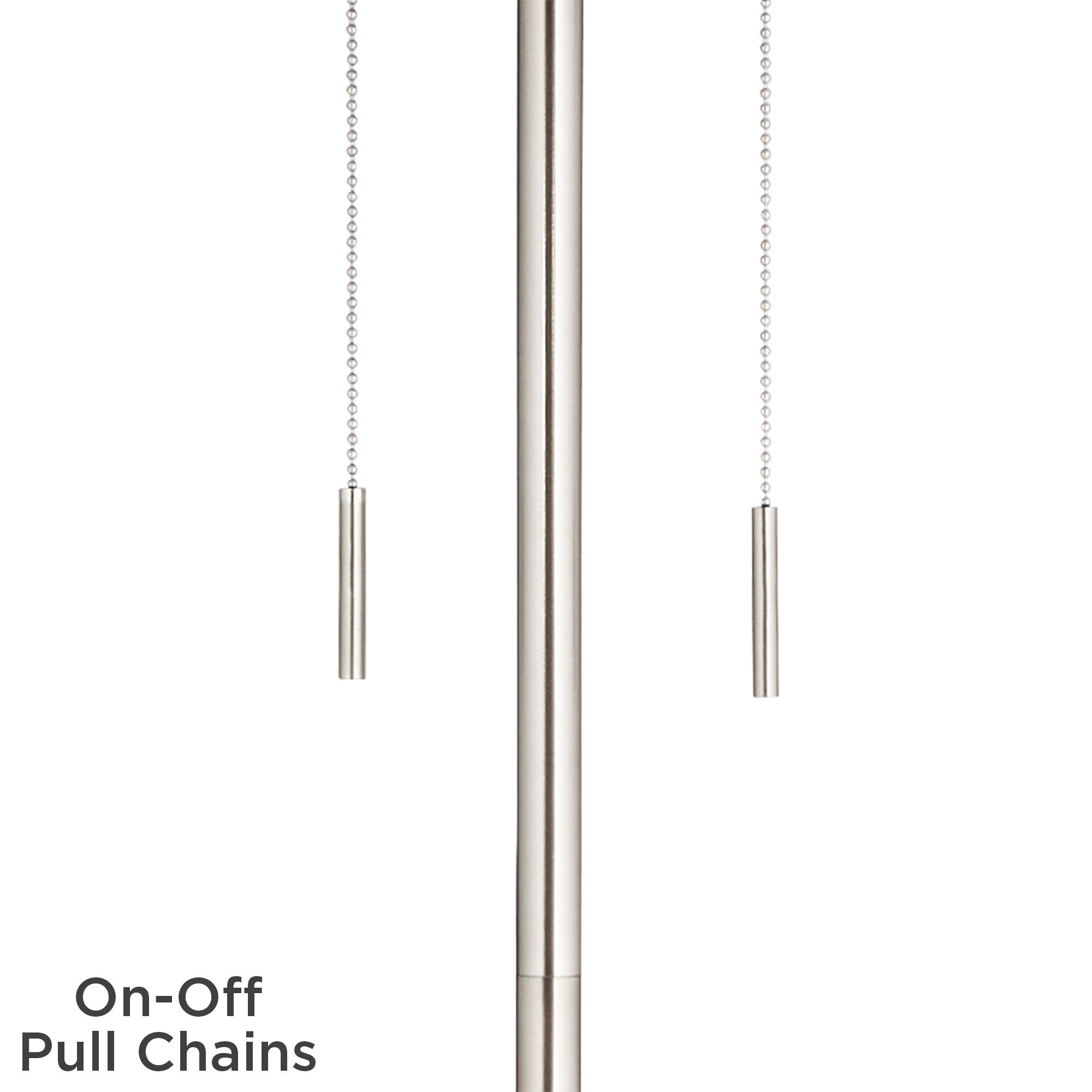 Image 3 Possini Euro Abba 66" White Drum Shade Brushed Nickel Floor Lamp more views