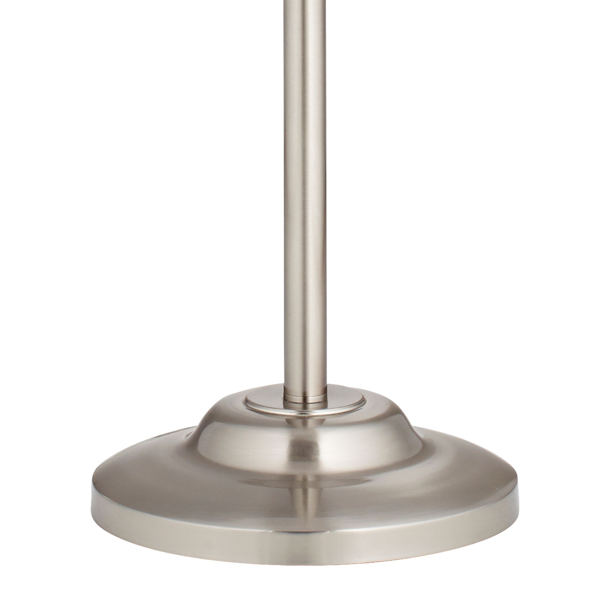 Image 4 Possini Euro Abba 66" White Drum Shade Brushed Nickel Floor Lamp more views